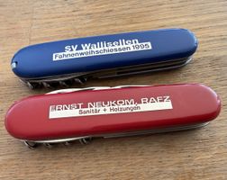 2 Victorinox Taschenmesser SV Wallisellen und Sanitär Rafz