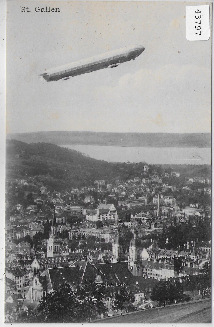 Cartes postales: Zeppelin über St. Gallen – D'occasion à Ettingen par Kartenplanet