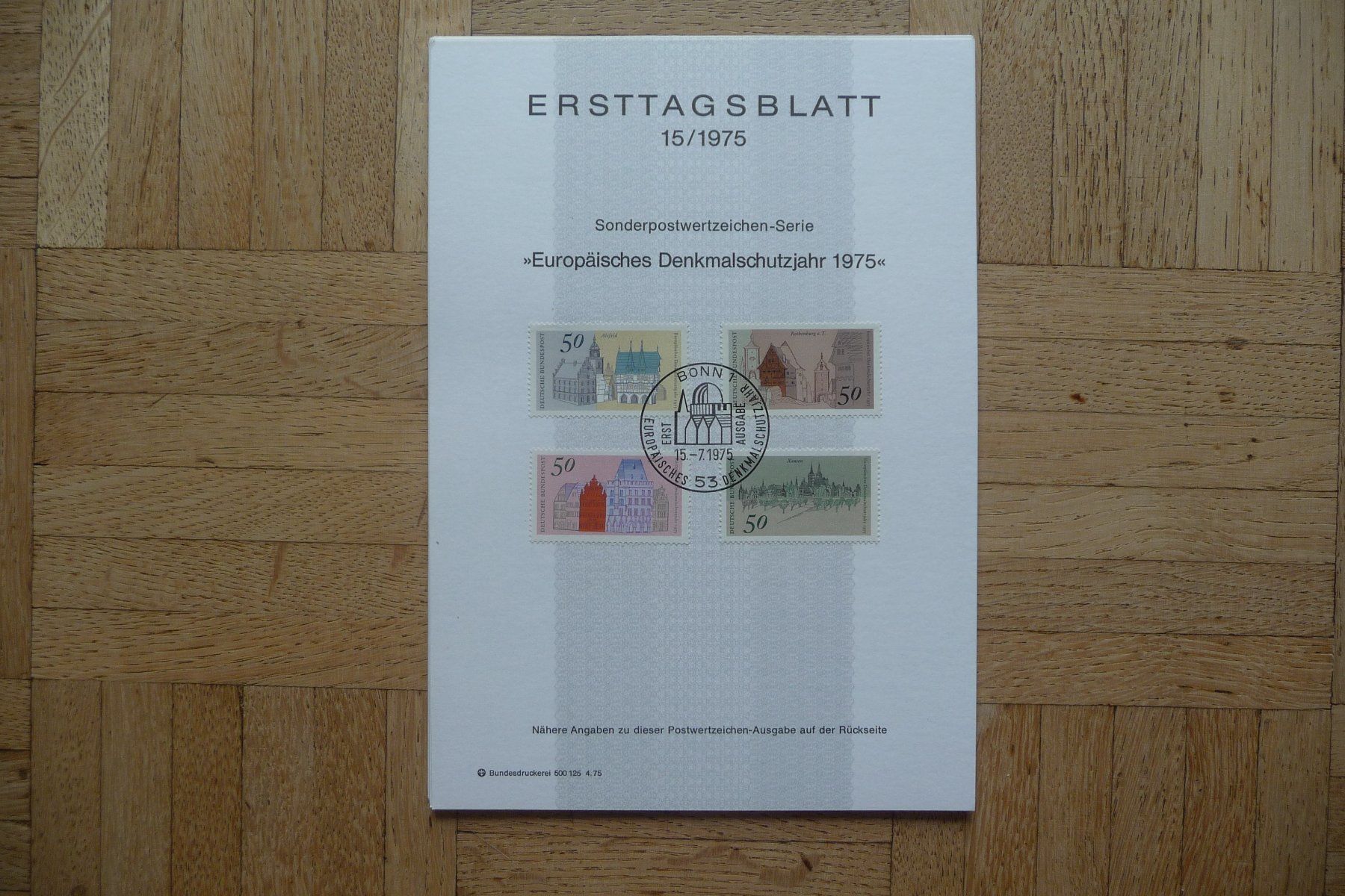 Tous les timbres: BRD, Ersttagsblätter 1975 ( 1 - 24 ) – Neuf (Voir description) à Zürich par Edje 2