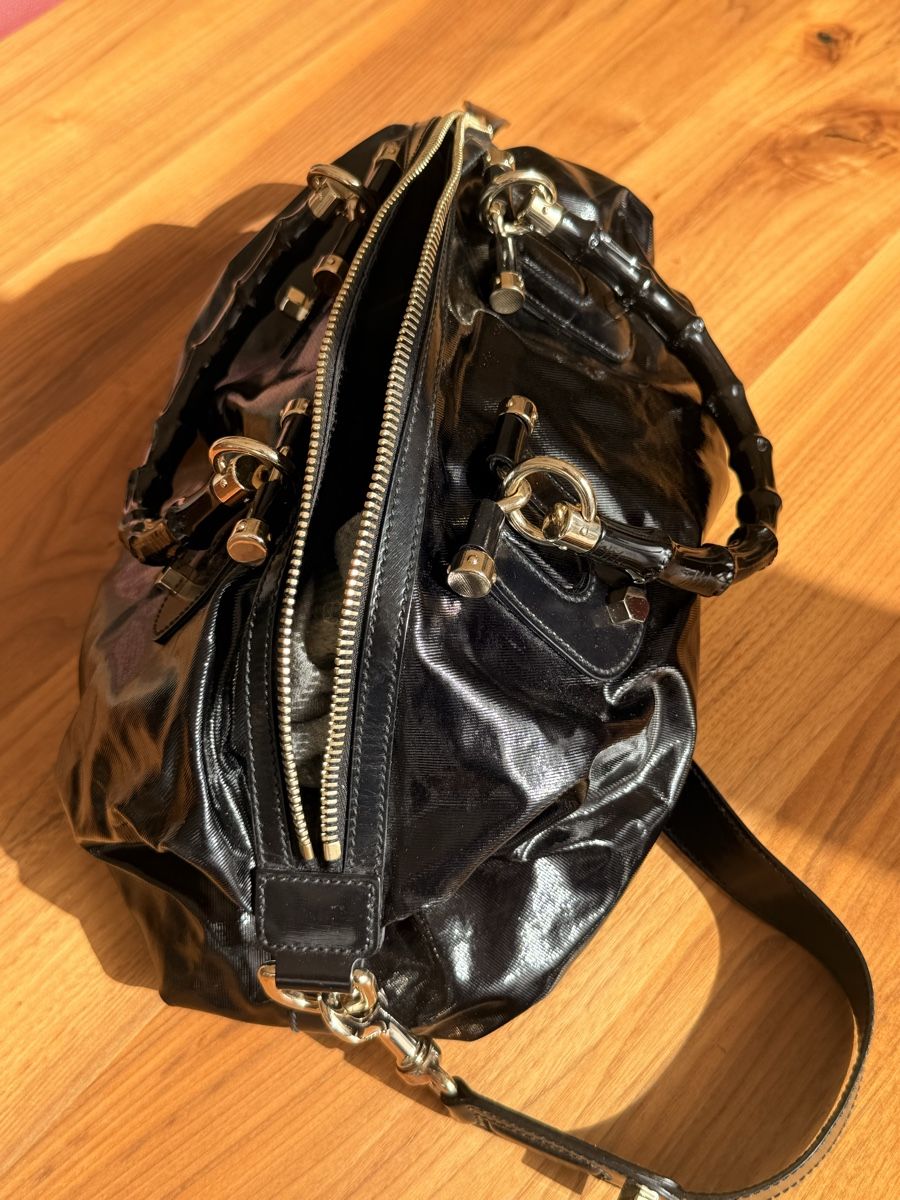 Gucci Borse da donna: Gucci Handtasche Dialux Pop Bamboo Tote – Nuovo (secondo la descrizione) da Wilen (Sarnen) venduto da ElviraIseli 2