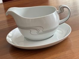 Rosenthal Asimmetria Weissgold Sauciere mit Unterteller