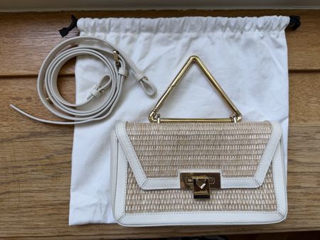WEAT „We Eat Avocado Toast” – Raffia/Leder Tasche, Creme