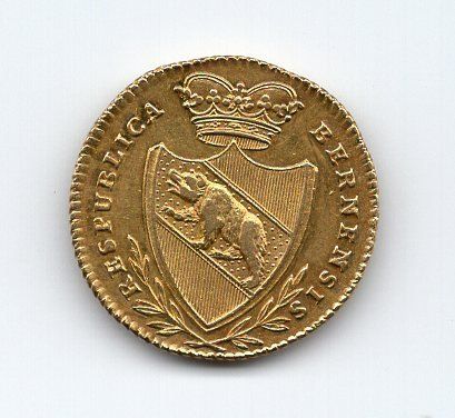 Tutti le monete: (882) Bern, 1 Duplone 1797 Krieger – Usato da Rüthi (Rheintal) venduto da erdnuessli1