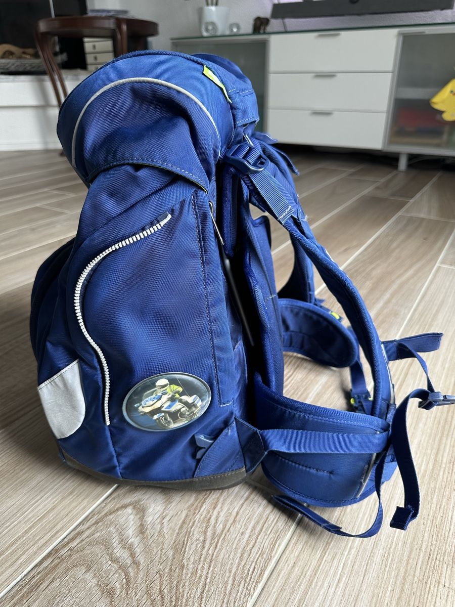 Ergobag Borse & Zaini: Ergobag Schul Thek blau mit Polizei Kletties – Usato da Rudolfstetten venduto da Joyw 1
