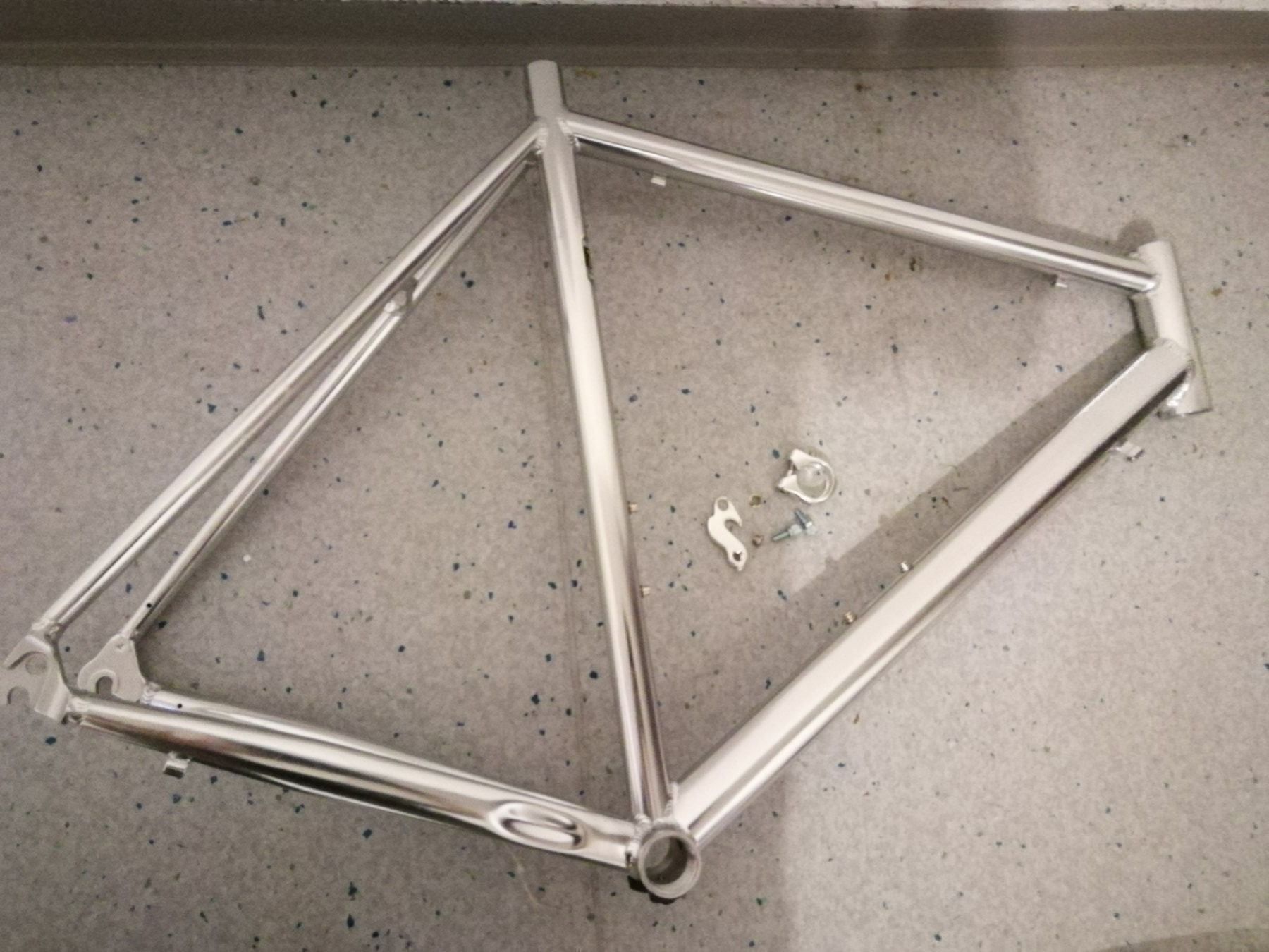 Pezzi di ricambio: Rennvelo-Rahmen NEU 61/55cm Chrom-Effekt – Nuovo (secondo la descrizione) da Rüti ZH venduto da Velo-Jimmy 3