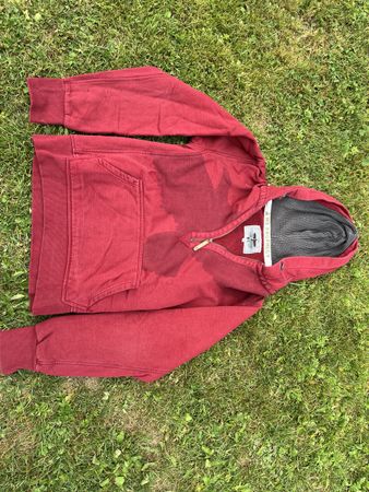 Herren Pullover mit Kapuze dunkelrot Grösse M guter Zustand