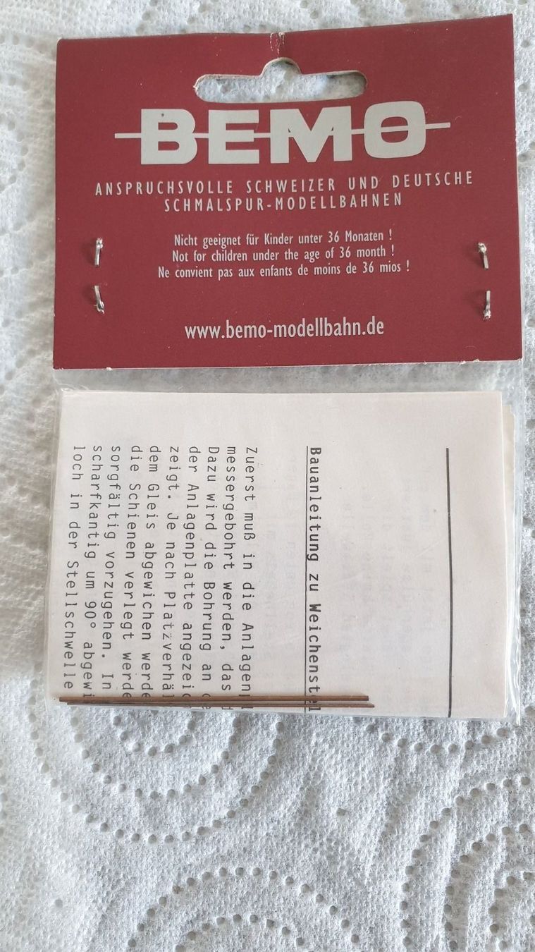 Bemo Modelleisenbahnen: Bemo Weichenübertragung Nr. 4425 200 – Neu und originalverpackt aus Dagmersellen von Minsch66 1