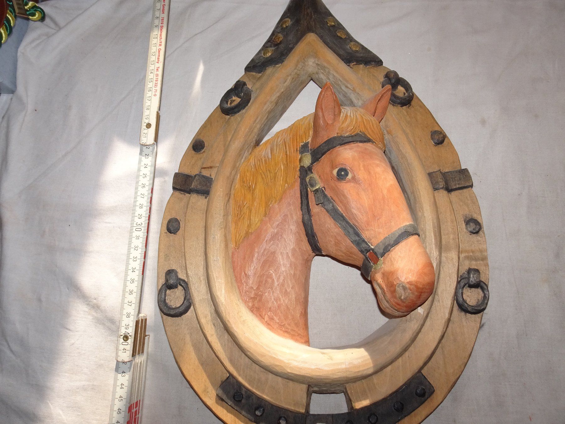 Sculture & Statue: Pferdekopf aus einem Stück Holz geschnitzt – Usato da Bichwil venduto da Silbereule9 2