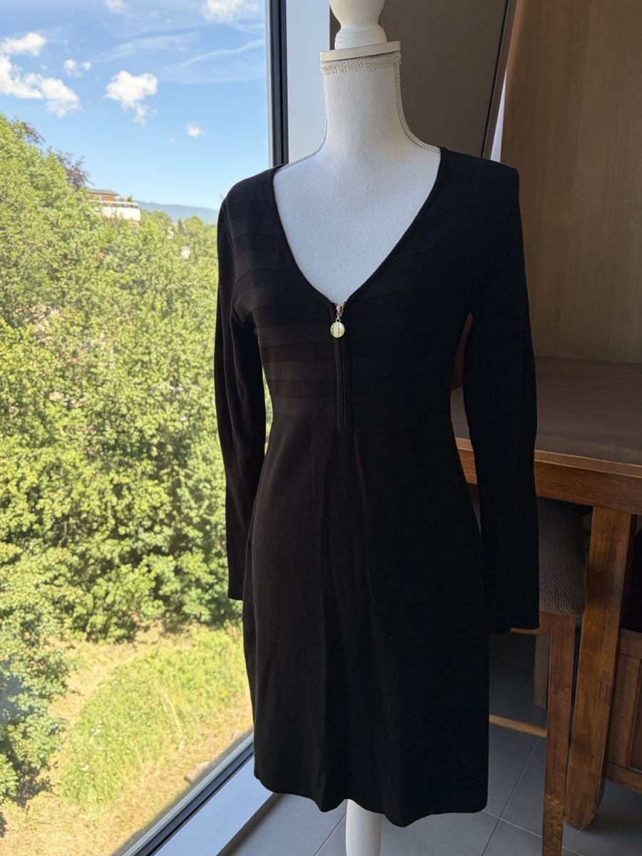 Morgan Vestiti: Morgan - Black knit dress with front zip – Usato da Nyon venduto da Deb_D39