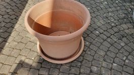 Blumentopf Pflanzenkübel 63cm mit Untersetzer gebraucht