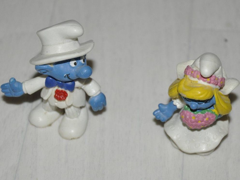 Figuren: Schlumpf Brautpaar Geschenk Sammler – Gebraucht aus Oberrüti von ELALL