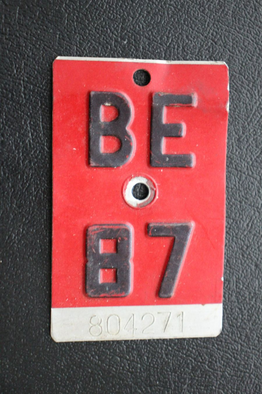 Schilder: Velonummer  Bern  1987 – Gebraucht aus Wiedlisbach von han_n6ff