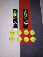 8 balles Dunlop Fort All Court - peu utilisées