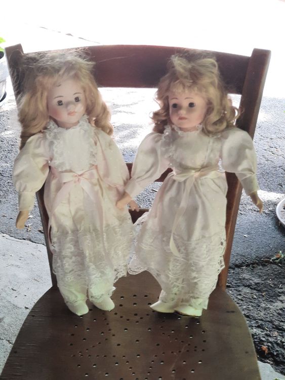 Grandes Poupées Anciennes Françaises Jumelles 77cm – Vintage, Collection, à Restaurer