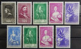 Monaco Kat. 190-195 */gest. 1939 Kat. 100 Euro
