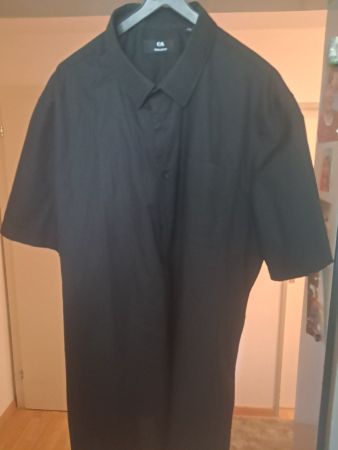 Herren Hemd Schwarz C&A Regular Fit Grösse XXL 45/46
