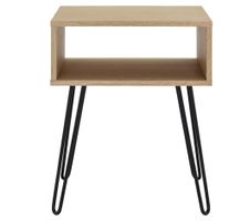 Nachttisch Milo Braun/Schwarz Holz/Metall 45 cm