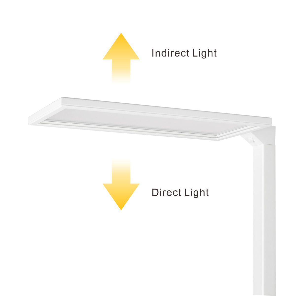 Lampade: LED Büro Stehleuchte, Weiss, CCT,  – Nuovo (secondo la descrizione) da Kreuzlingen venduto da Smart-Light 2