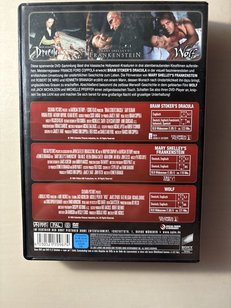 Tous les DVDs: DVD Box: Dracula, Frankenstein, Wolf - Horror-Klassiker – Neuf (Voir description) à Ruswil par ois_li_ois_ 1