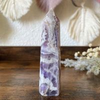 ✲ Chevron Traum Amethyst Obelisk ✲ 86g / 95mm Turm Spitze