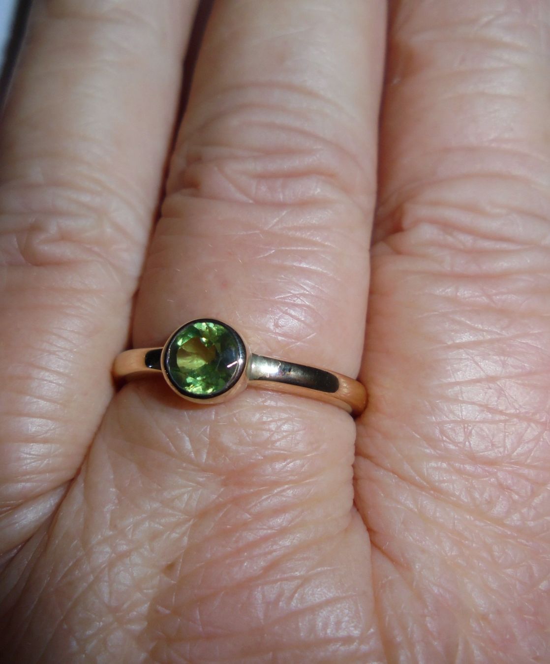 Anelli: Echtschmuck: Peridot-Silberring, vergoldet / 56 – Nuovo (secondo la descrizione) da Zuchwil venduto da maumauchi