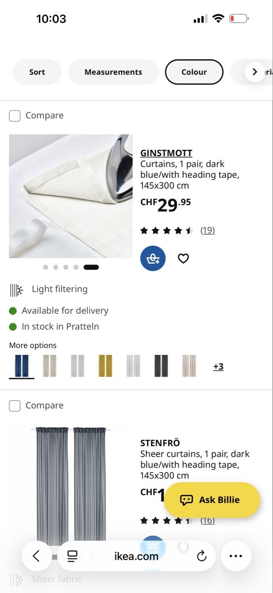 Ikea Vorhänge: IKEA extra long light filtering curtains 2 sets  – Neu (gemäss Beschreibung) aus Basel von VanBuyer2010 2