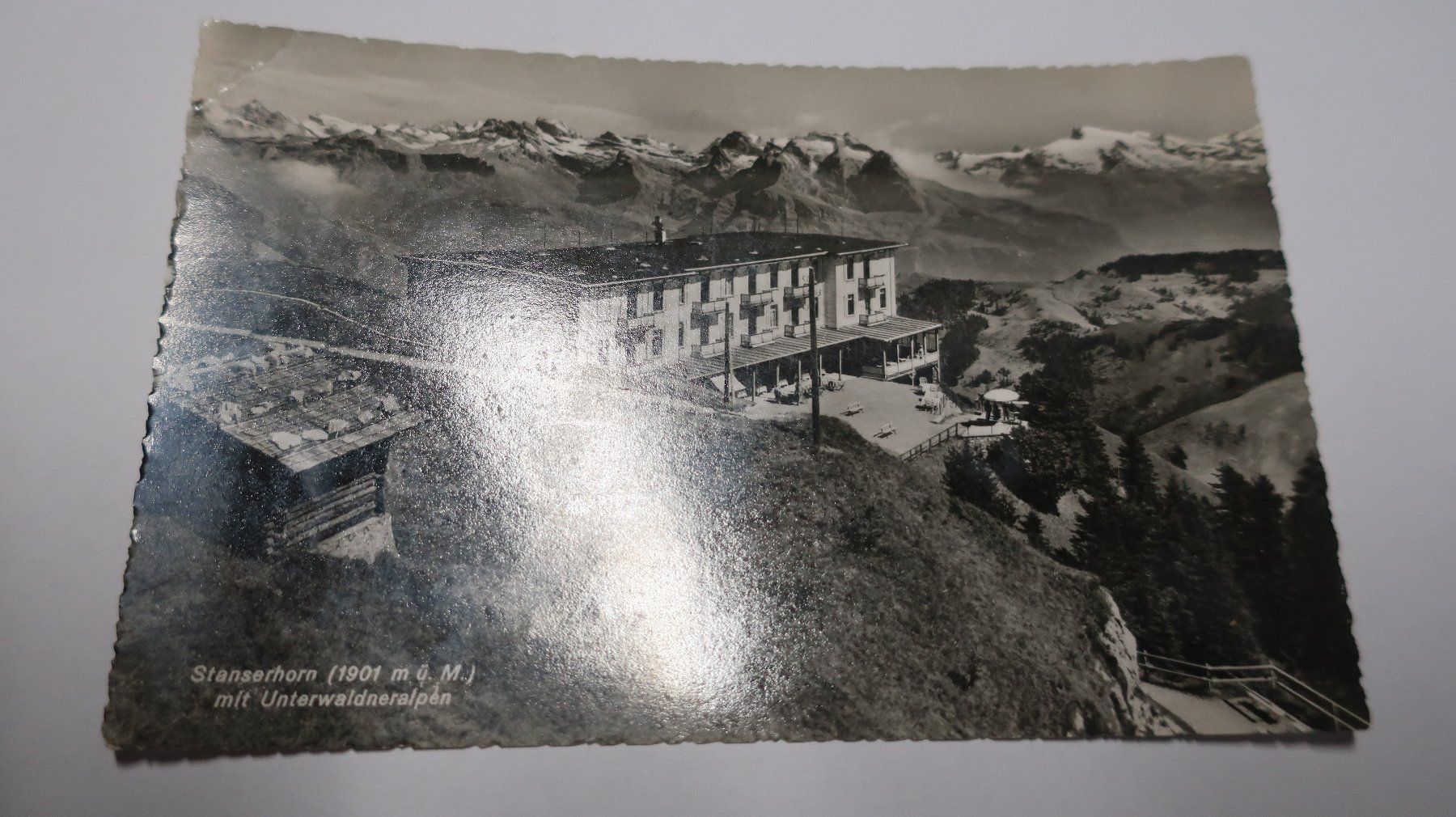 Cartoline postali: Stanserhorn mit Unterwaldneralpen  1948 – Usato da Cormoret venduto da Pascalll2001 1