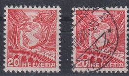 X92) Abart 205Az, Strich, postfrisch und gestempelt