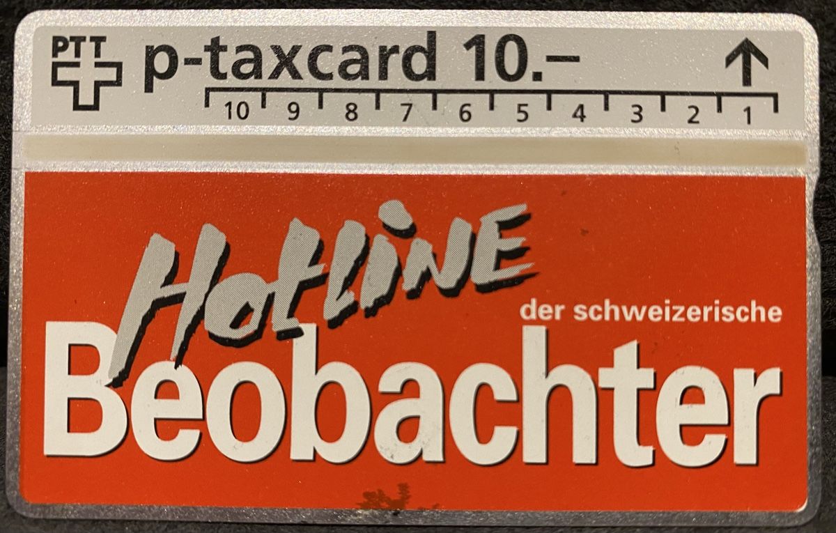 Schede telefoniche: P-taxcard – Usato da Lausanne venduto da babacard10