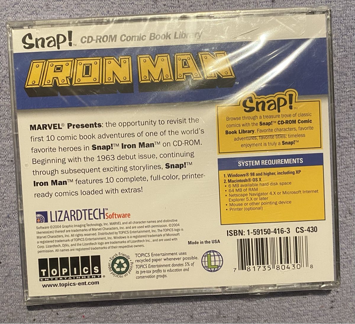 Fumetti: Marvel: Iron Man - CD-ROM Comic Bibliothek – Nuovo e nell'imballaggio originale da Basel venduto da spider-loc 1