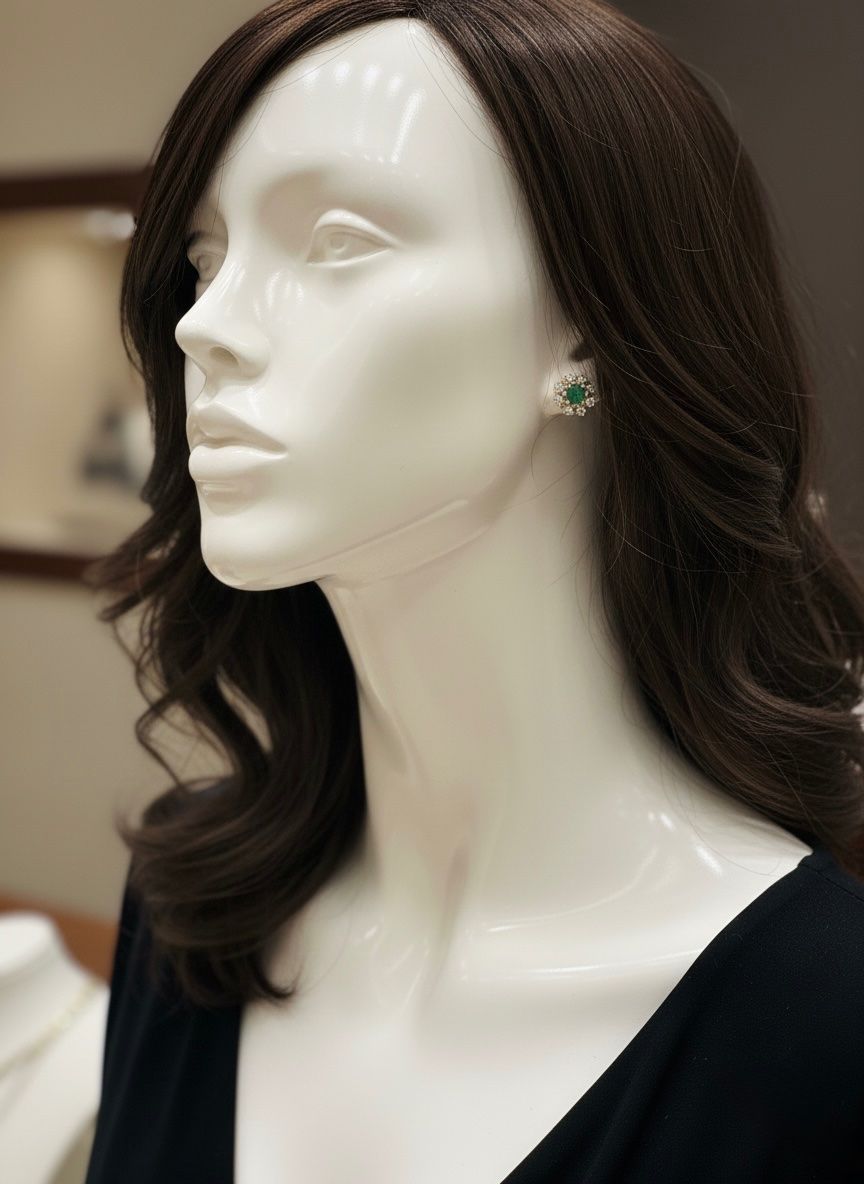 Orecchini pendenti & Orecchini a lobo: Boucles d’oreilles Petite Fleur Émeraude – Nuovo e nell'imballaggio originale da St-Maurice venduto da Sandrinette123 3