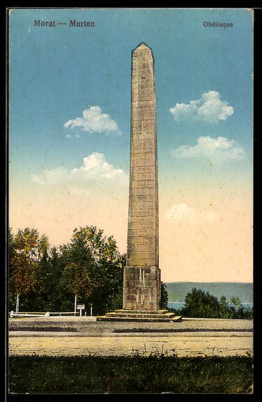 Ansichtskarten: AK Murten, Obélisque – Gebraucht aus Berlin von bartko-reher