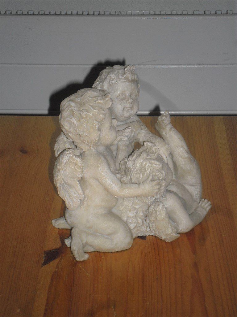 Statuette: Figur / Engel-Figur - 3 Engel , G.Wurm , Poly Weiss – Usato da Büren SO venduto da omsa 2
