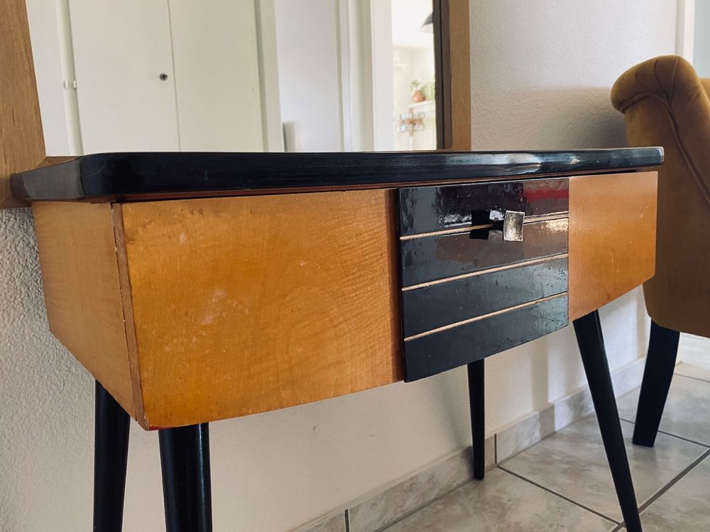 Nachttisch 2er-Set Mit Bogentür | Mid-Century Design, Holzbeine | Beistelltisch Für Schlafzimmer