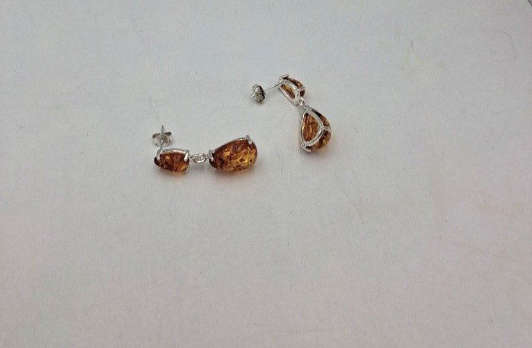Ohrringe & -stecker: Edle Bernstein Ohrstecker 925 Silber Bernsteinohrschmuck – Neu und originalverpackt aus Heiligkreuzsteinach von schmucktime 9