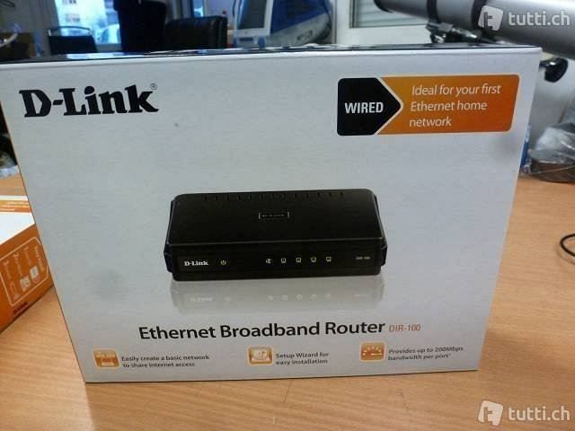 Modems & Router: D-LINK DIR-100 ETHERNET BROADBAND ROUTER – Neu und originalverpackt aus Emmen von newdeal1970