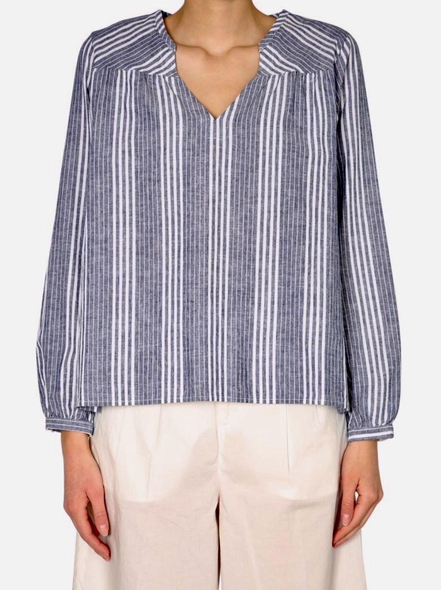 Woolrich Camicette: Camicia a righe blu e bianche Woolrich – Nuovo (secondo la descrizione) da Lugano venduto da mariavenezia