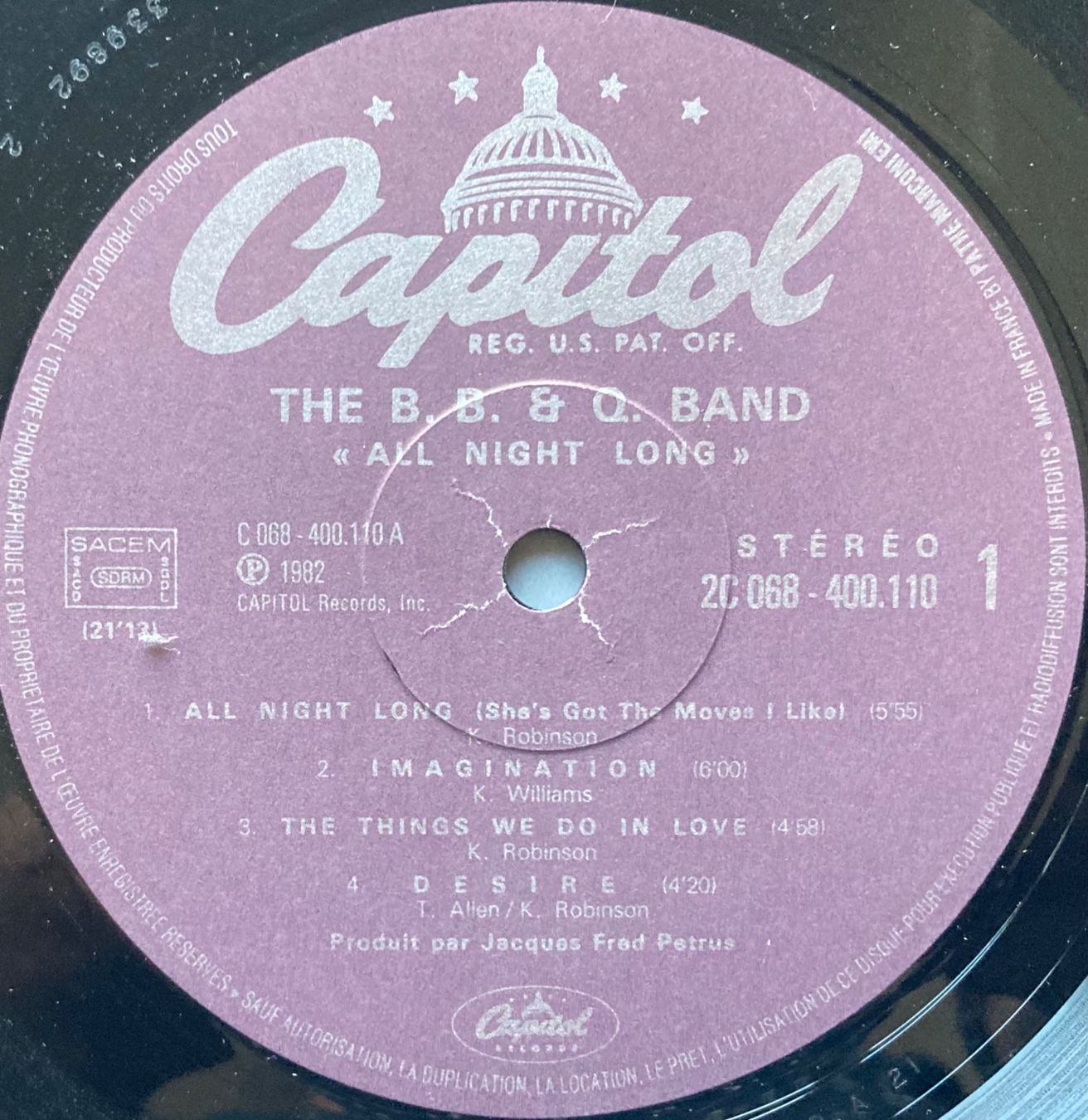 Dischi in vinile: B.B. & Q. BAND - ALL NIGHT LONG – Usato da Poliez-Pittet venduto da Newtown-Records 2
