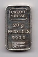 (1318) Silberbarren 20 g, Credit Suisse