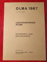 OLMA 1967 -Seltene Speisekarte von Liechtensteiner Stube TOP
