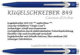 849.150 SAPHIRBLAU 849 Kugelschreiber CDA mit Goliath Blau M