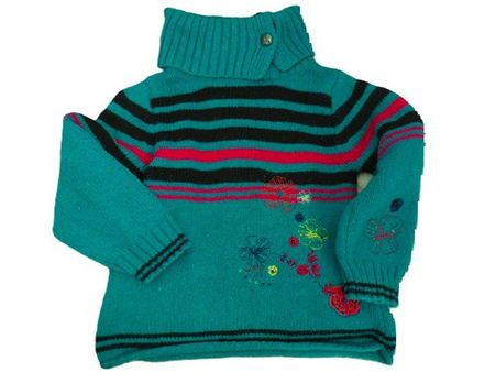 ca Gr. 98 Pulli schön bestickt Achsel einfach 29cm L 35cm
