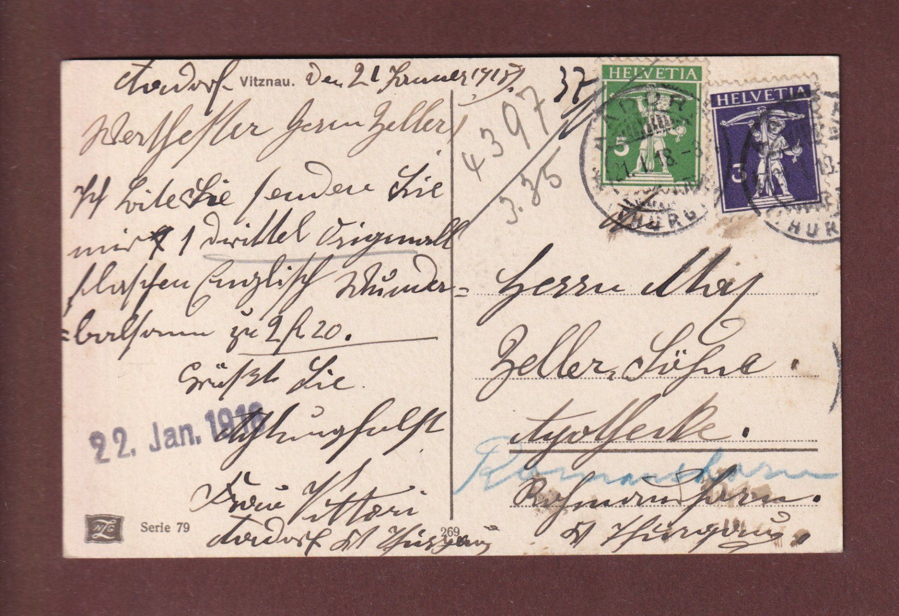 Cartes postales: VITZNAU - 1918 – D'occasion à Pully par nicecards-shop 1