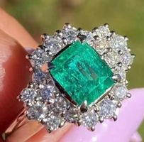 ▪️◾Funkelnder Ring  natürlich Kolumbianischer SMARAGD 1.05ct