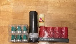 Kerzenset Weihnachten – Stumpenkerzen, Duftkerze & Teelichte