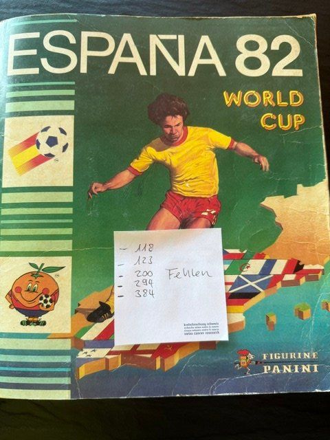 Panini Alben: ESPANA 82  es FEHLEN  5  STICKER – Gebraucht aus Arth von FOCUS2022
