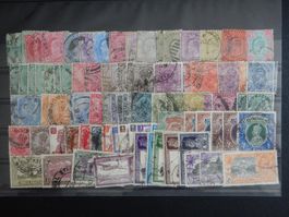 Indien Lot mit alten Werten auf 10 grossen Steckkarten Lot 6