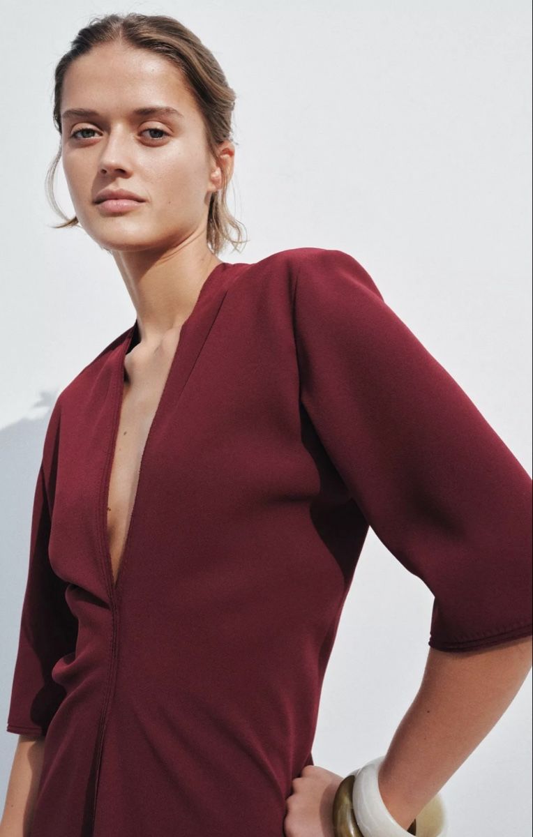 Kleider: Robe midi bordeaux M/Burgunderrotes Midikleid M – Neu und originalverpackt aus Veyras von ValClasse 1
