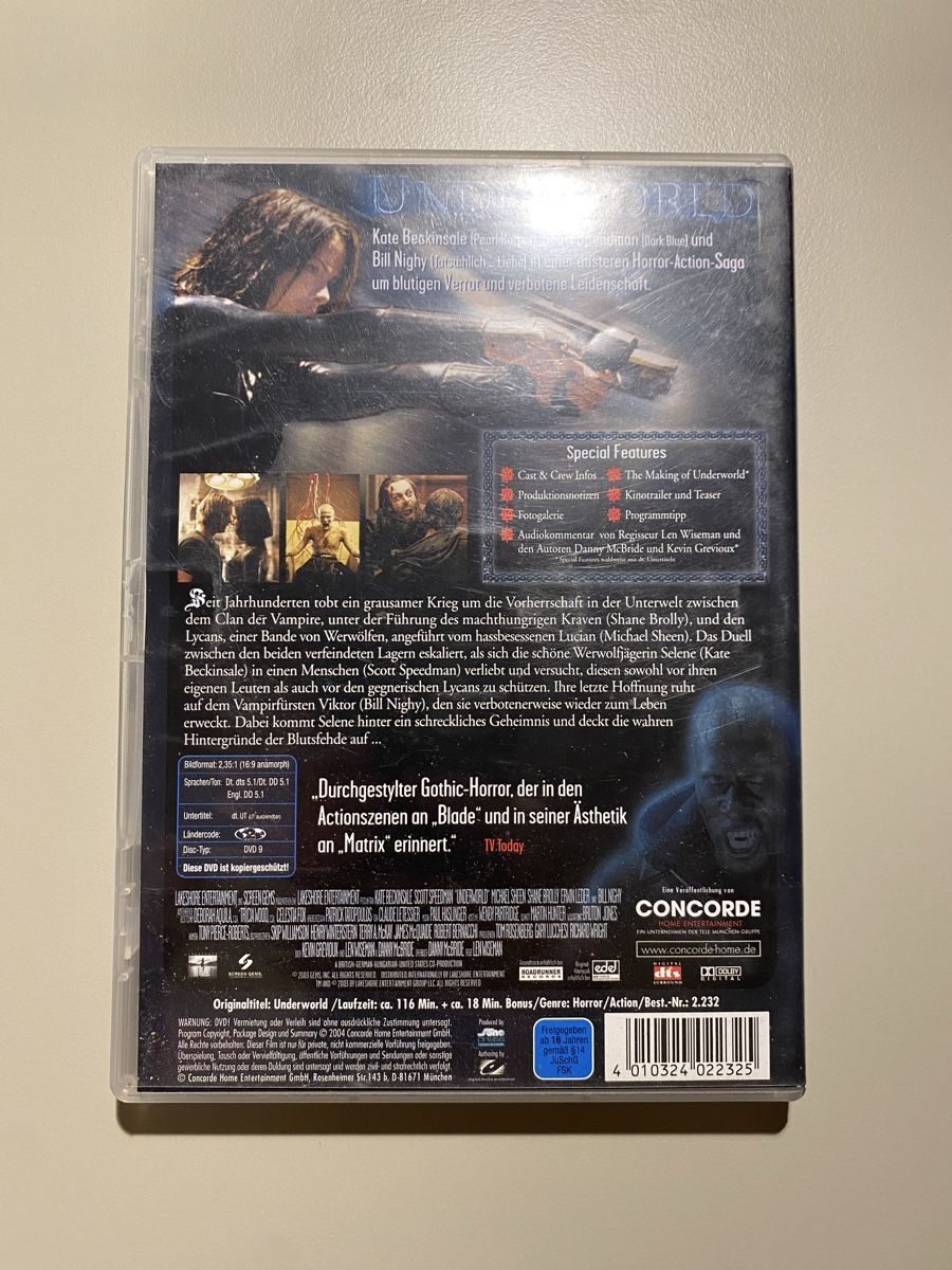 Alle DVDs: Underworld DVD – Gebraucht aus Thunstetten von Virus_33 2