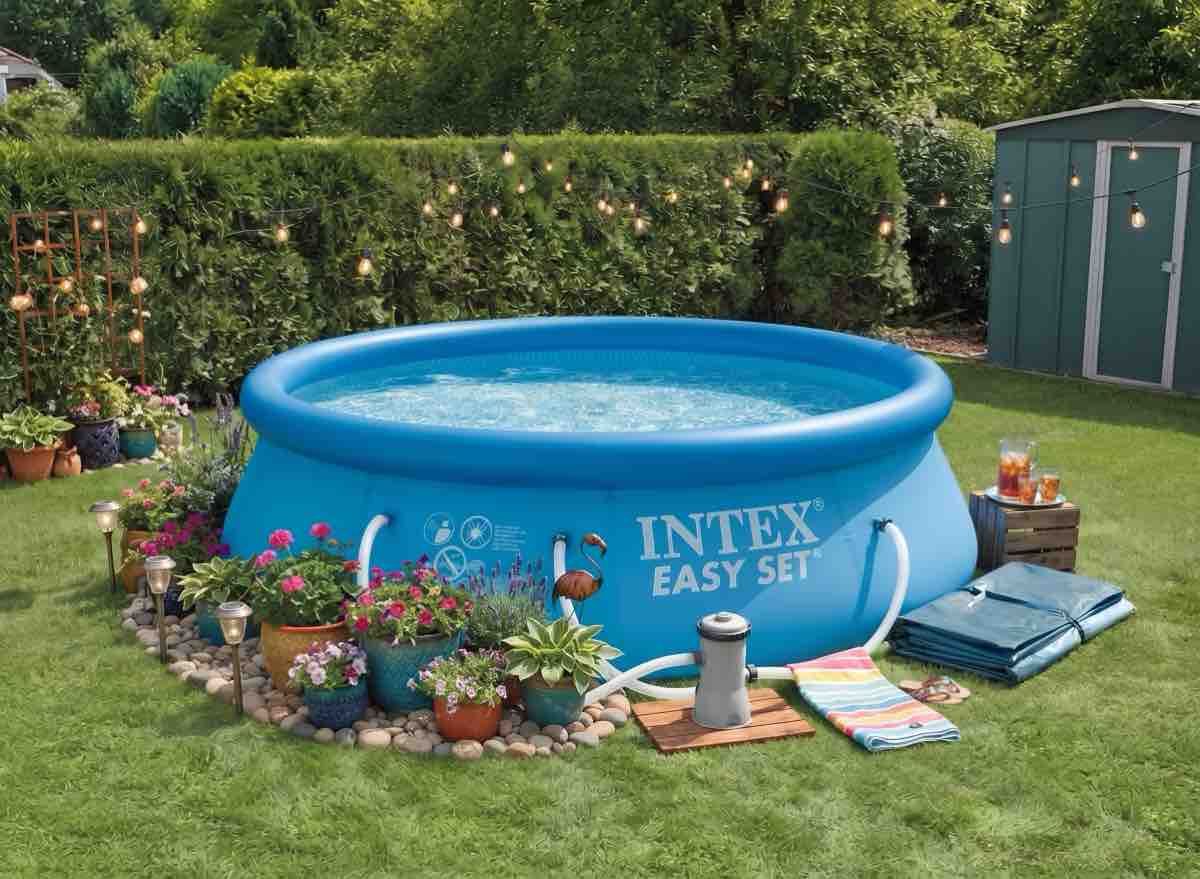 Intex Schwimmbad: Schwimmbad Intex Easy Set mit Pumpe – Gebraucht aus Winterthur von dominik12041995